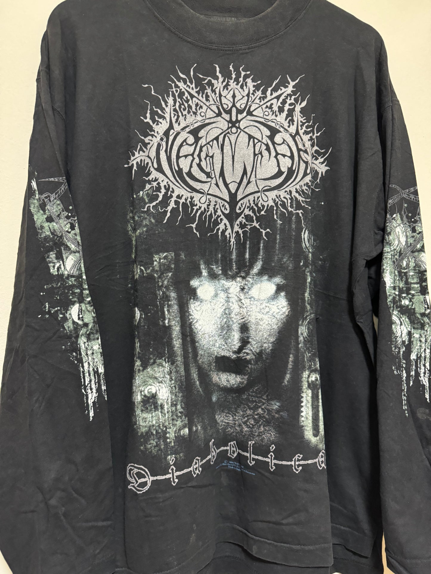 Vintage 1998 Naglfar Diabolical Four Sided Longsleeve Original T Shirt XL