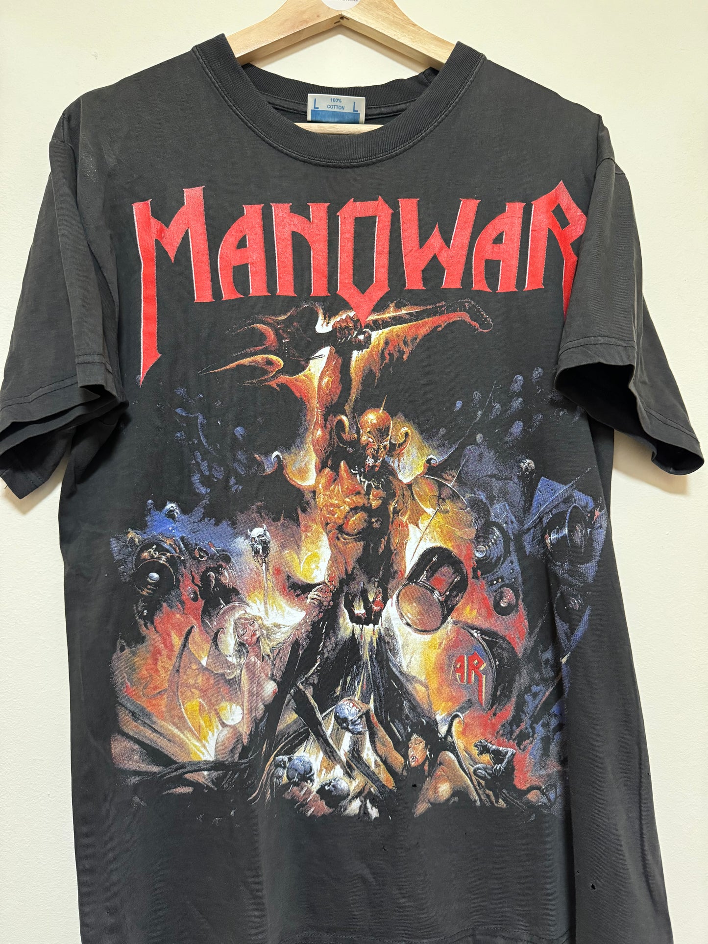 Vintage 90s Man O War AOP Europe Turbogadget T Shirt