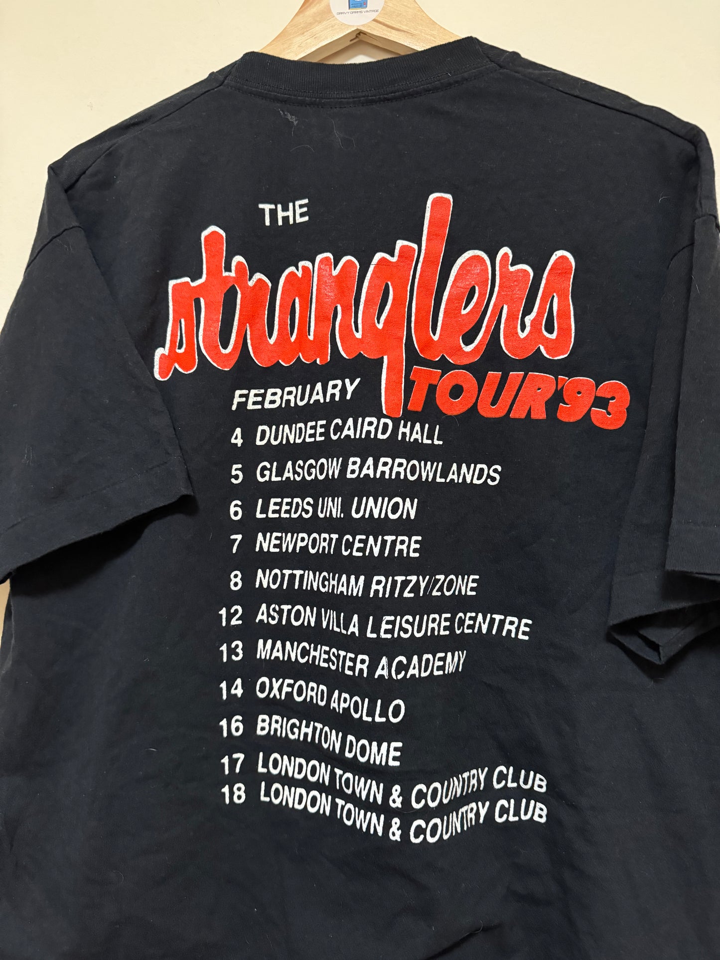 Vintage 1993 The Stranglers Dundee Tour Original T Shirt