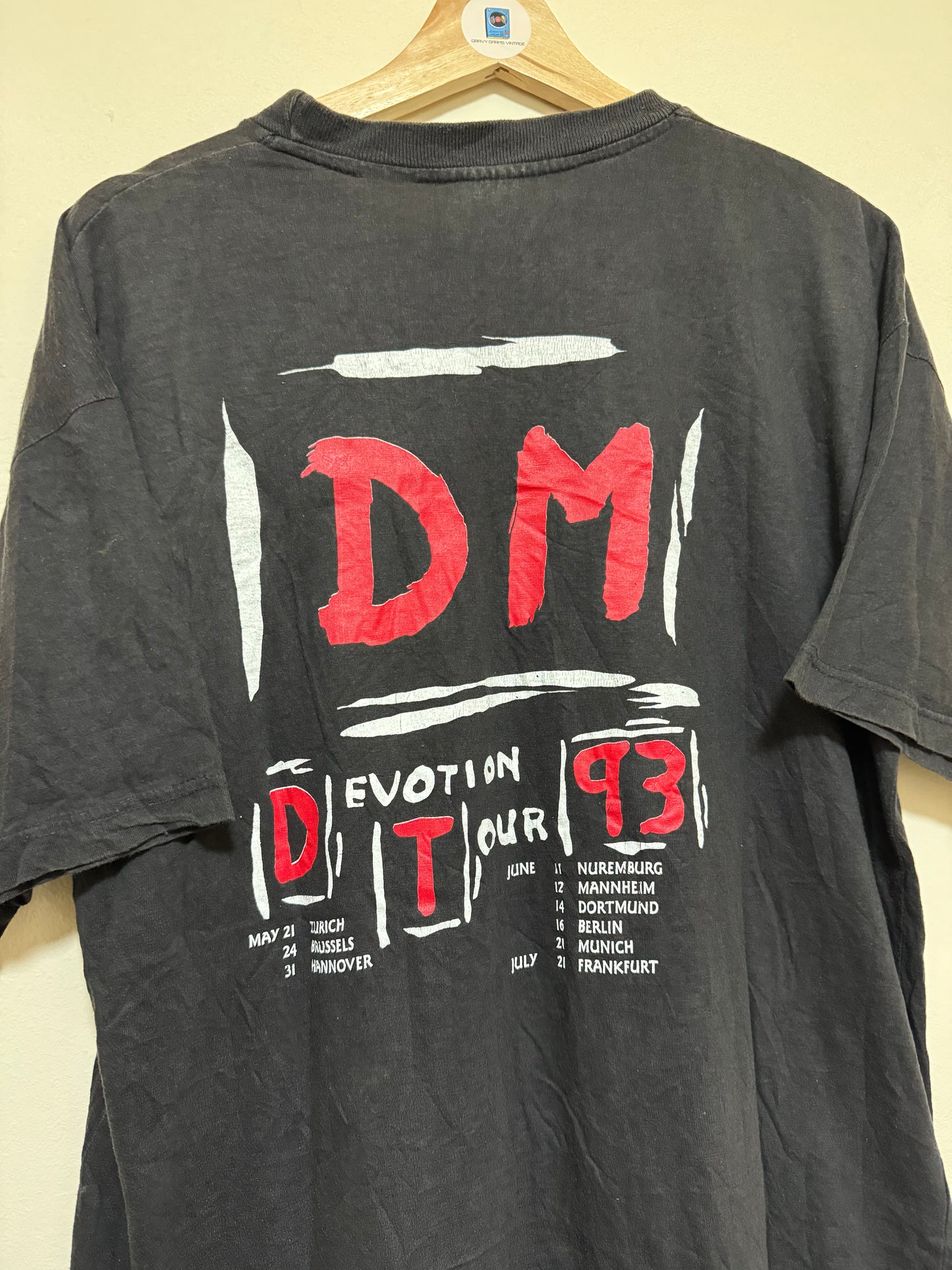 Vintage 1993 Depeche Mode Devotion Germany Tour Promo T Shirt XL