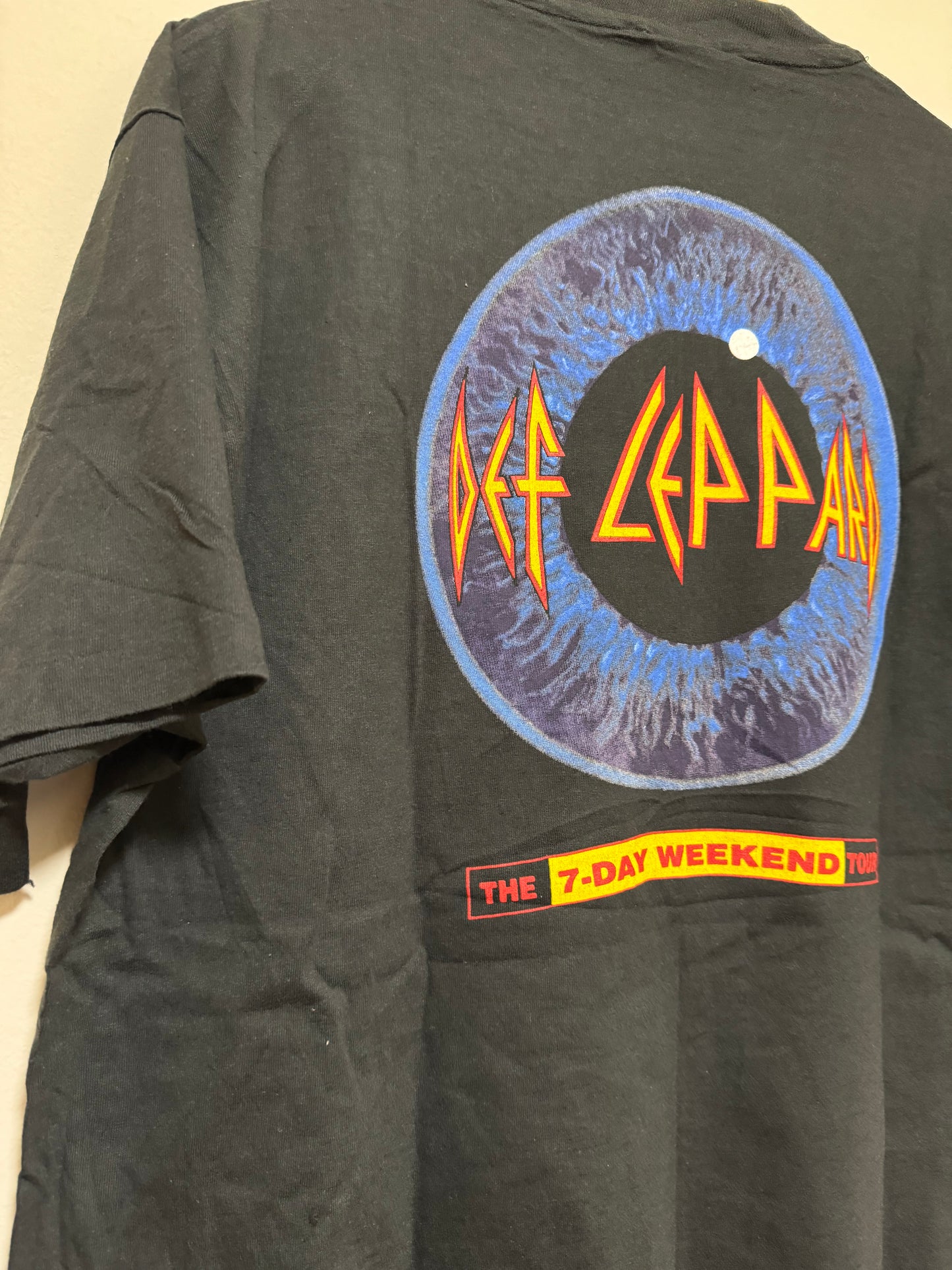 Vintage 90s Def Leppard 7 Day Weekend Original Tour T Shirt Giant XL