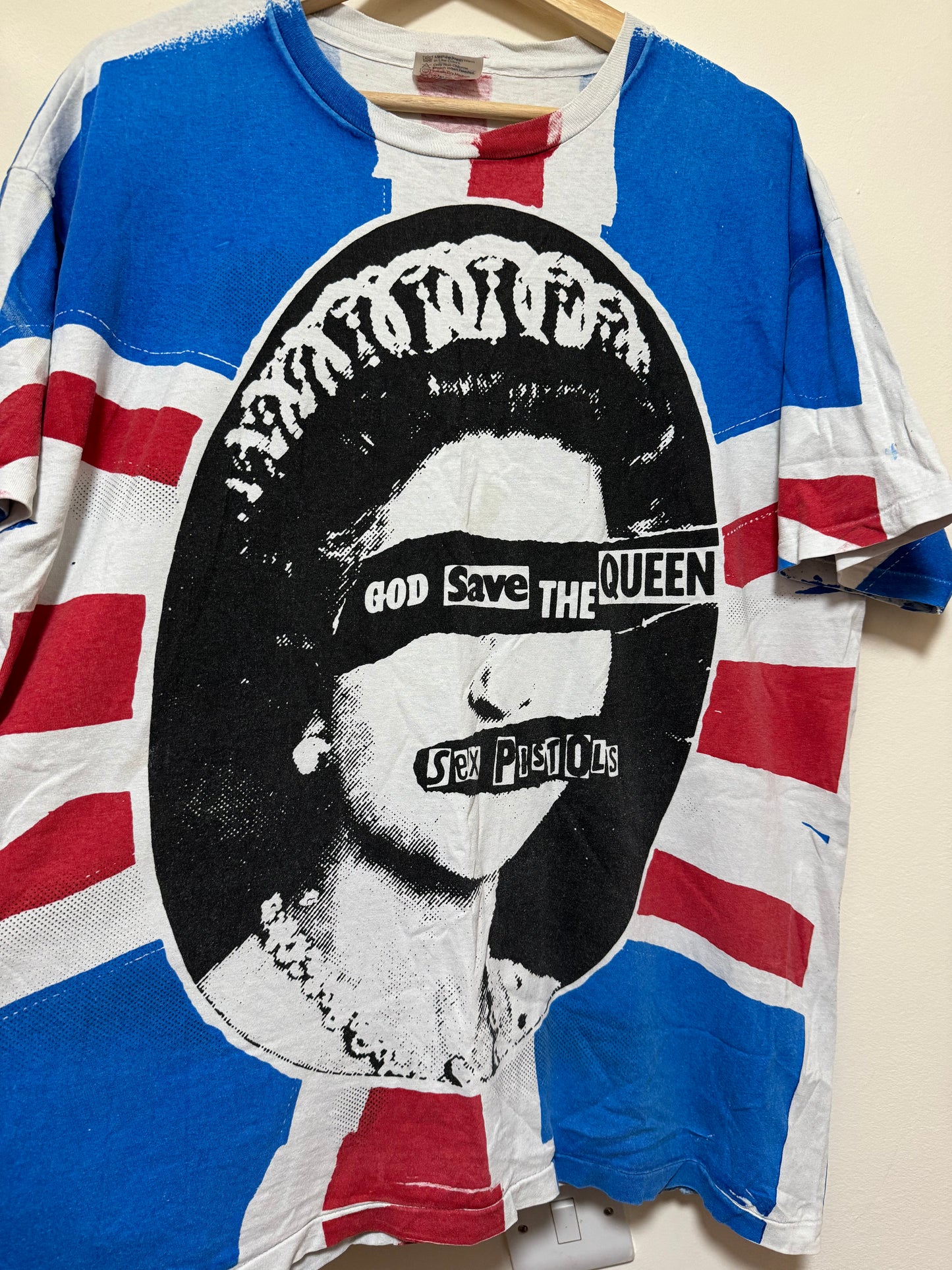 Vintage 90s Sex Pistols God Save The Queen Fifth Column Hanes XL