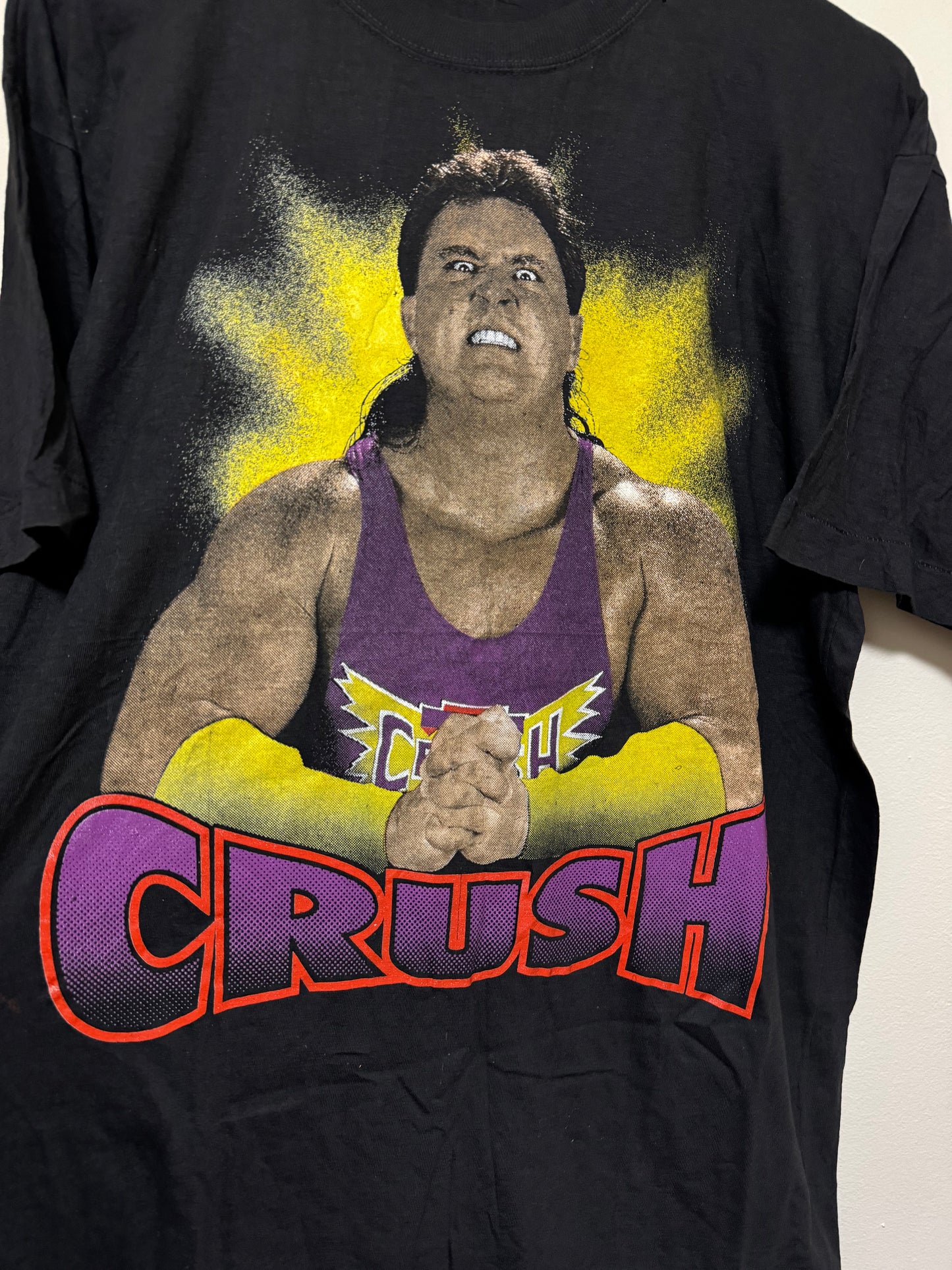 Vintage 90s Crush WWF Wrestling Promo Original T Shirt Medium