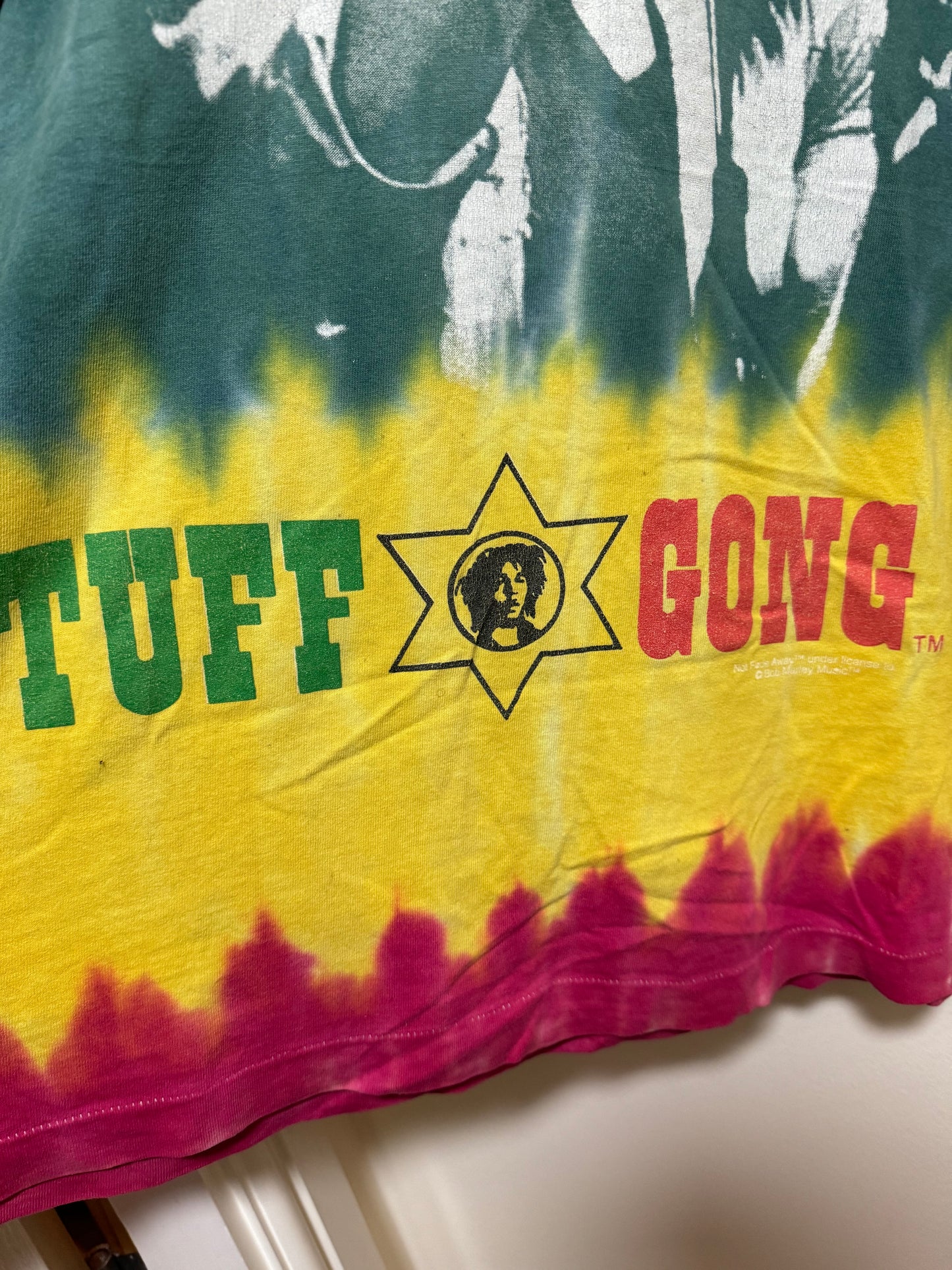 Vintage 90s Bob Marley Tuff Gong Tie Dye T Shirt XL