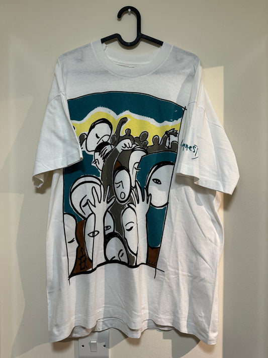 Vintage 90s Amnesty Art T Shirt Scream