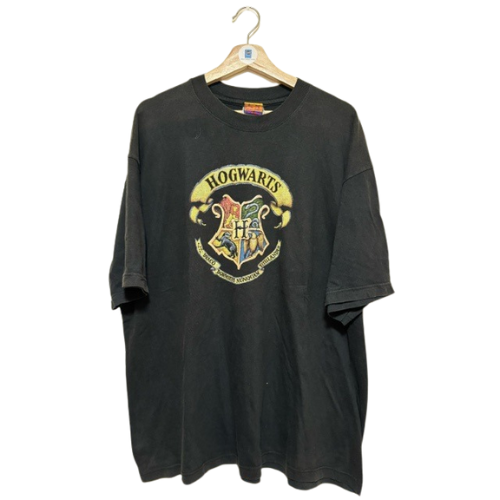 Vintage 2001 Harry Potter Hogwarts Original Movie Promo T-shirt Tee , Hanes Size XL