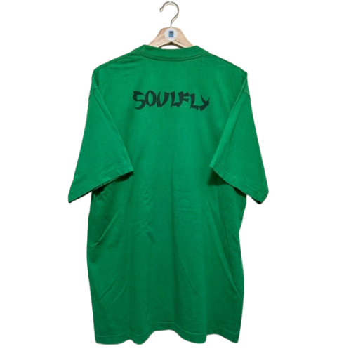 Vintage 90s Soulfly Europe Promo Green Original T Shirt XL