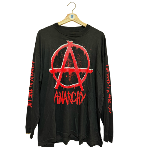 Vintage 90s Anarchy Punk Long Sleeve Original T-shirt