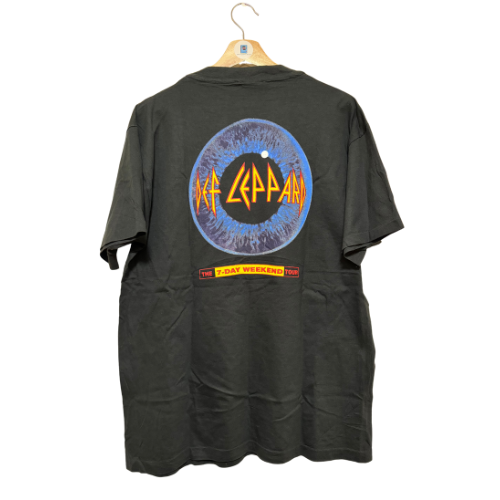 Vintage 90s Def Leppard 7 Day Weekend Original Tour T Shirt Giant XL