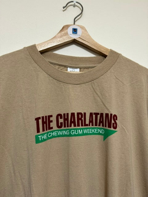 Vintage 90s The Charlatans Chewing Gum Weekend Promo Original T-Shirt Tee, Blue Grape XL.