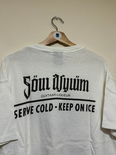 Vintage 90s Soul Asylum "Ice Cold Jägermeister" Style Promo T-Shirt Tee Giant Tag Size XL